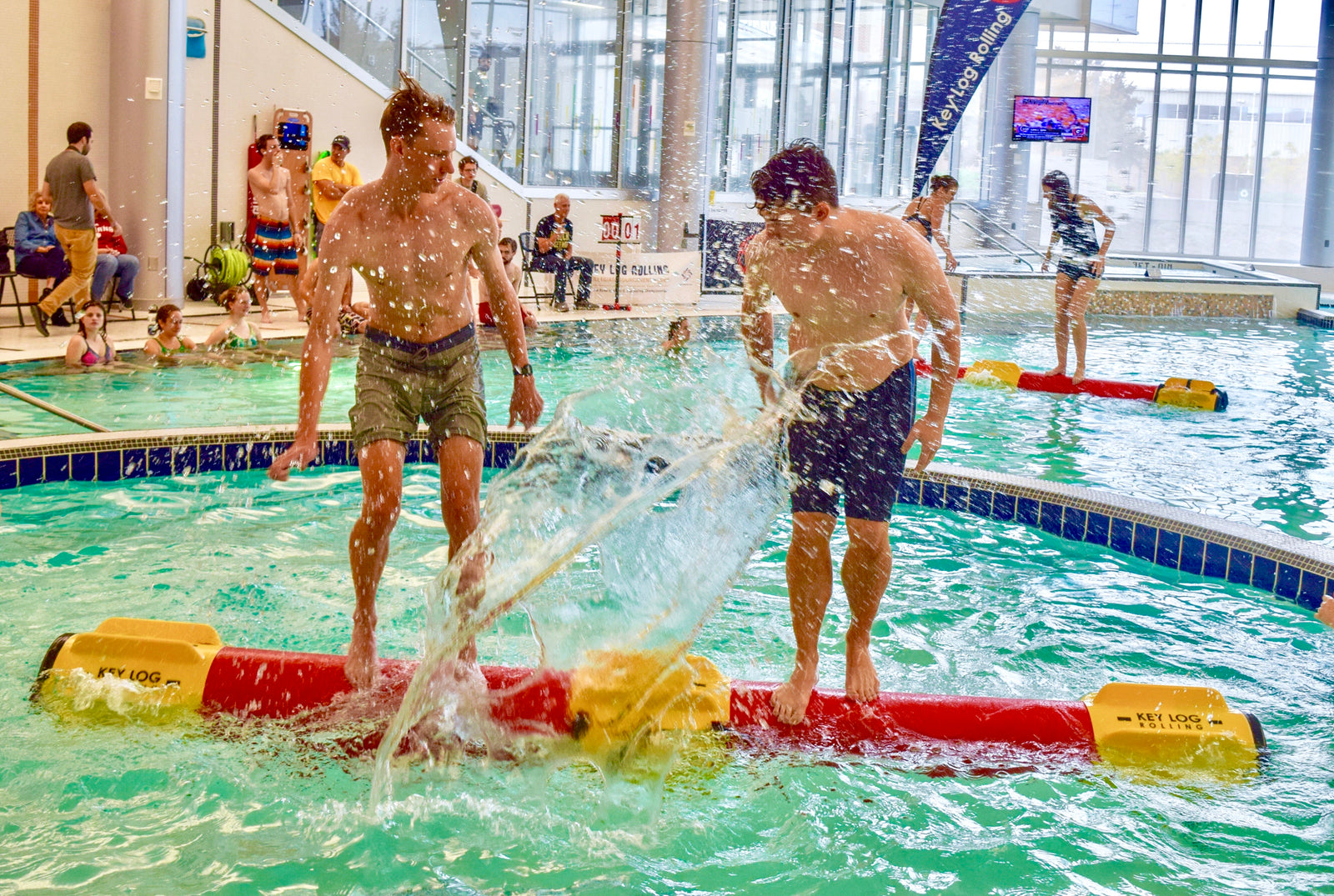 College Campus log rolling for College Camp Counselors